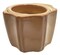 Octagon Self-Watering Glazed Ceramic Pot - Mocha - 5.25" x 4.25"